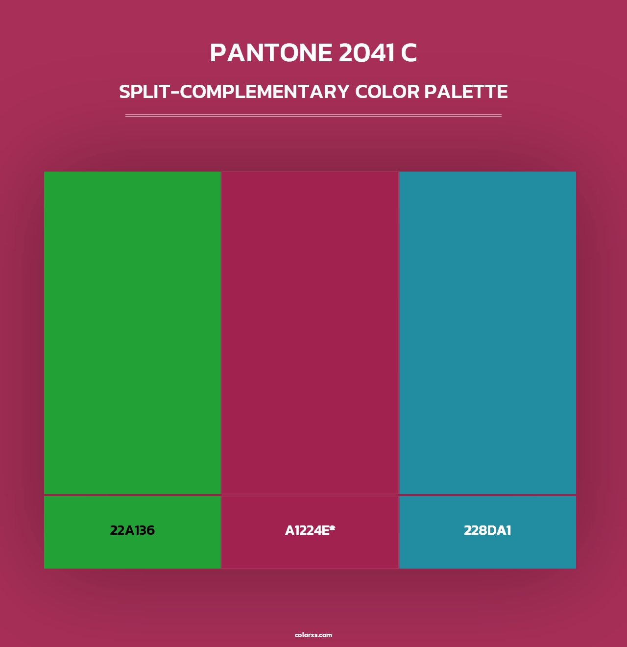 PANTONE 2041 C - Split-Complementary Color Palette