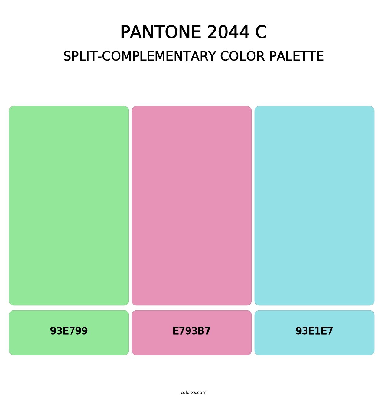 PANTONE 2044 C - Split-Complementary Color Palette