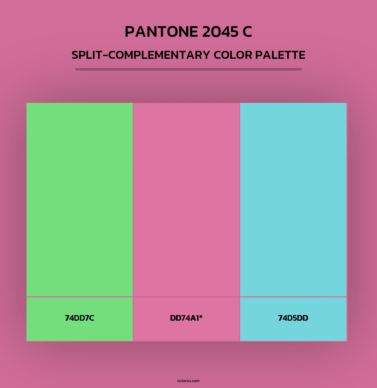 PANTONE 2045 C - Split-Complementary Color Palette