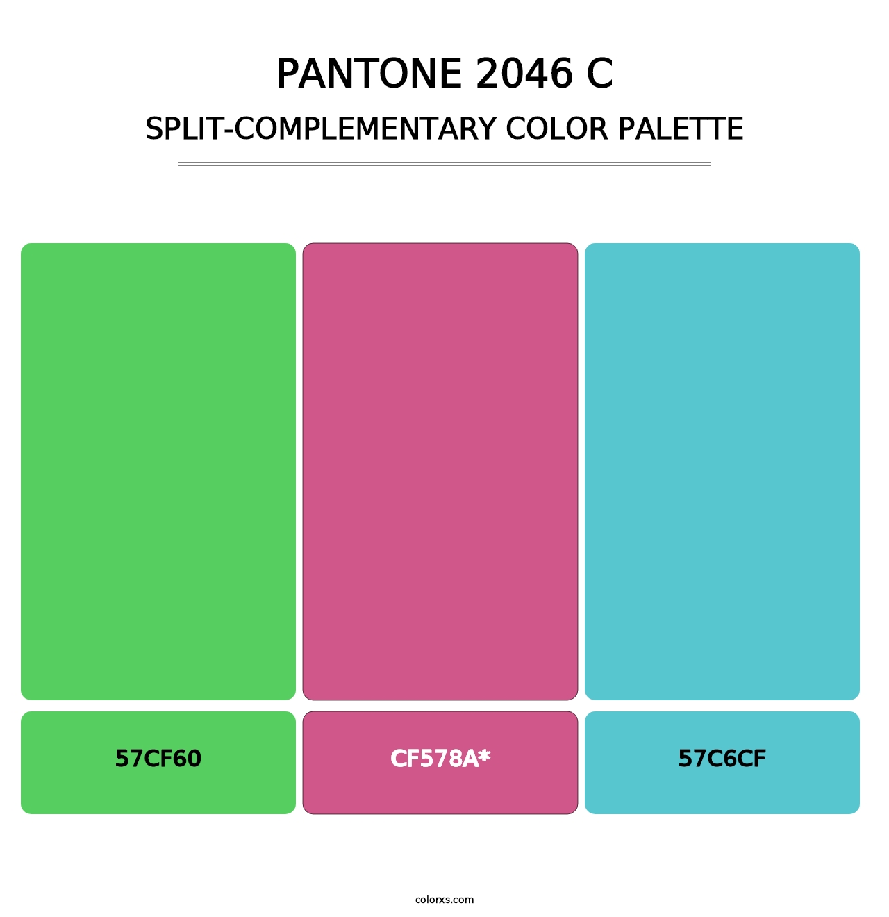 PANTONE 2046 C - Split-Complementary Color Palette