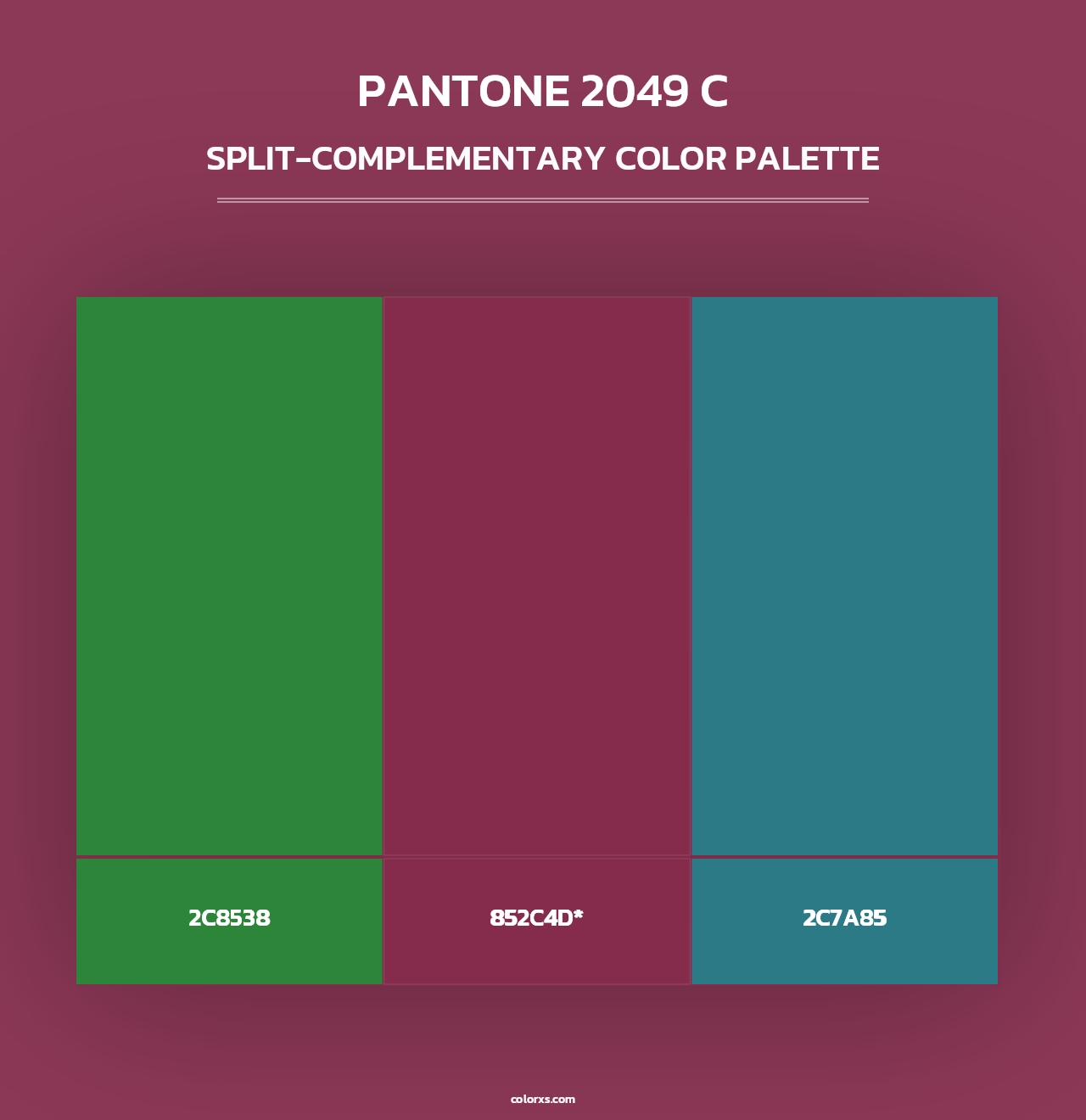 PANTONE 2049 C - Split-Complementary Color Palette