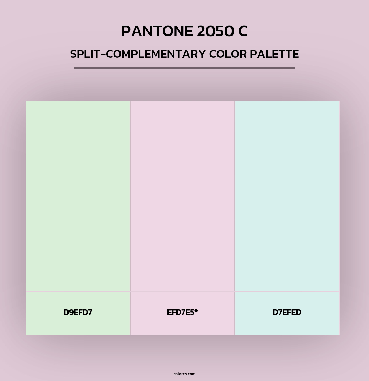 PANTONE 2050 C - Split-Complementary Color Palette