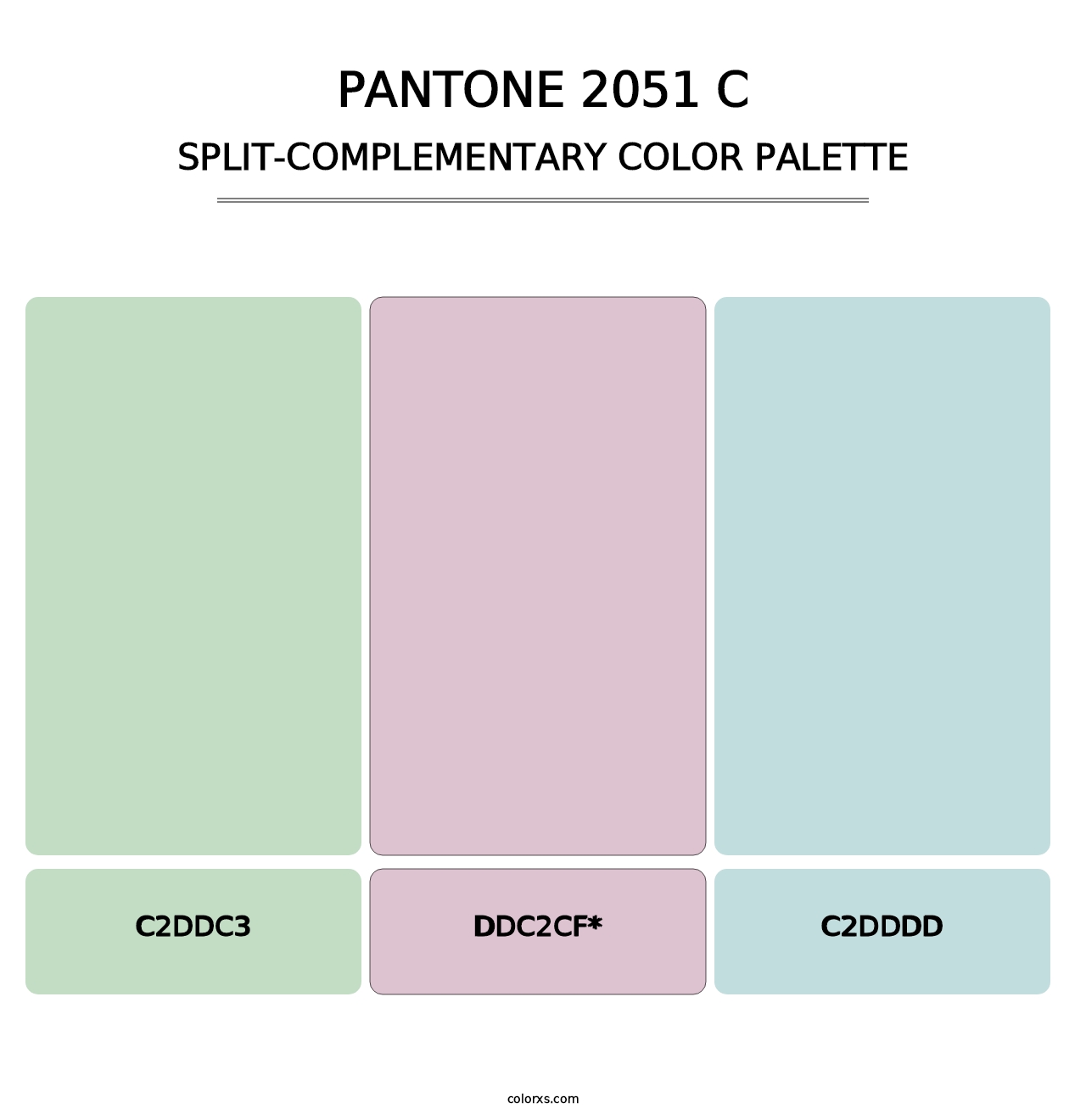 PANTONE 2051 C - Split-Complementary Color Palette