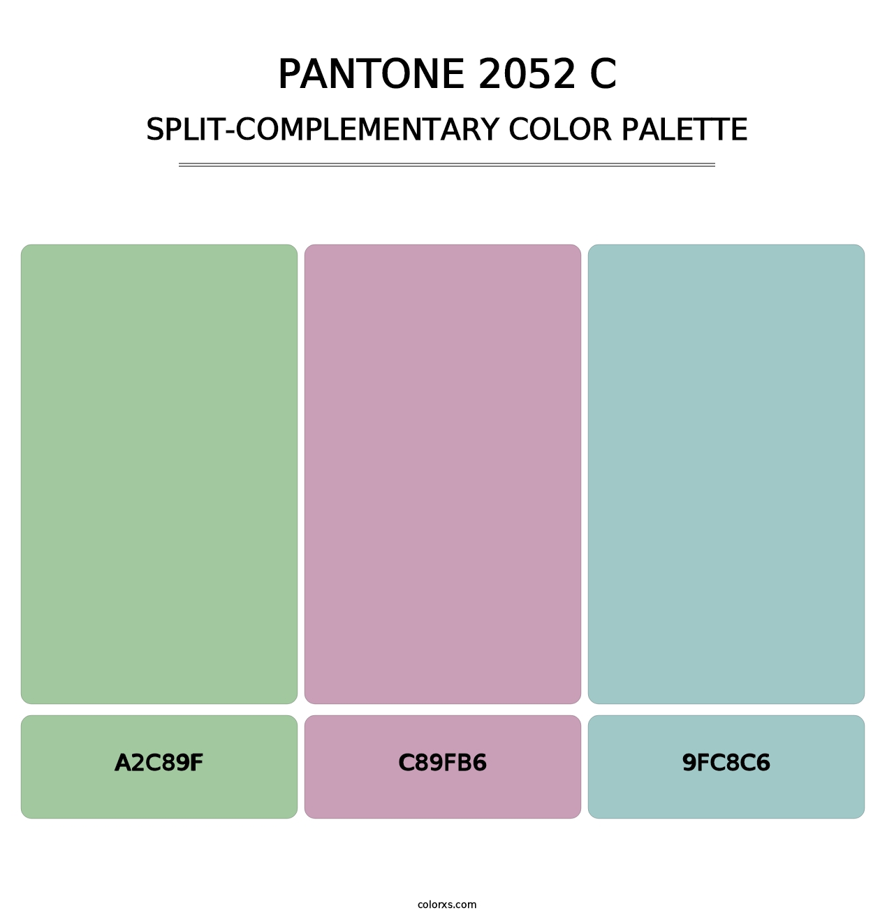 PANTONE 2052 C - Split-Complementary Color Palette