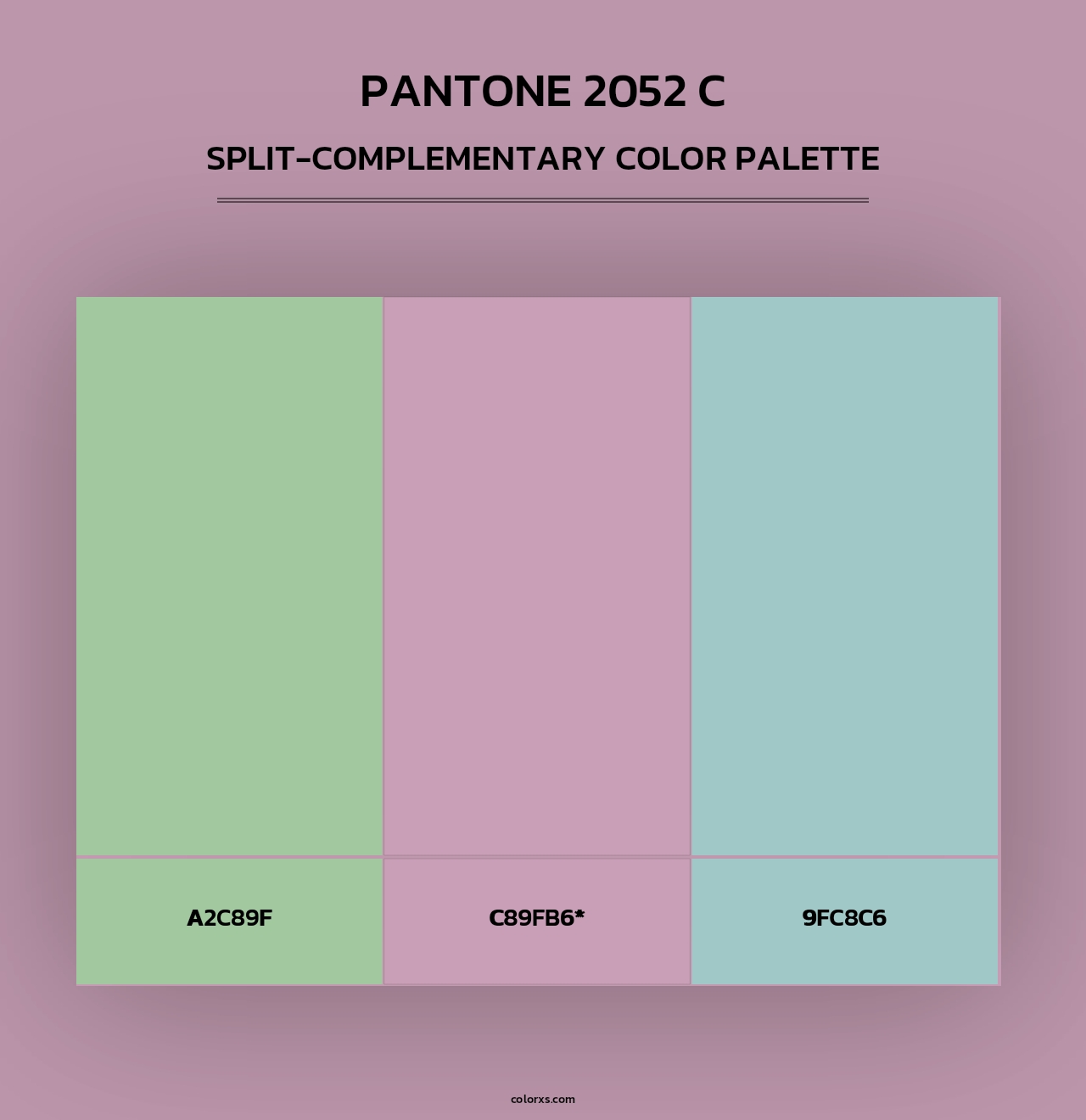 PANTONE 2052 C - Split-Complementary Color Palette