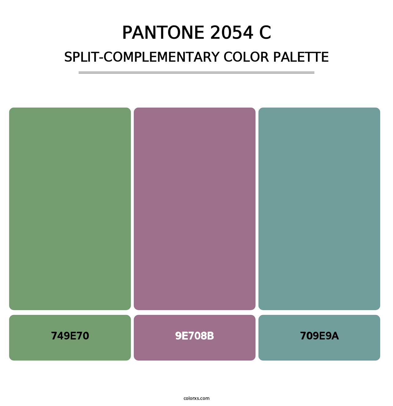 PANTONE 2054 C - Split-Complementary Color Palette