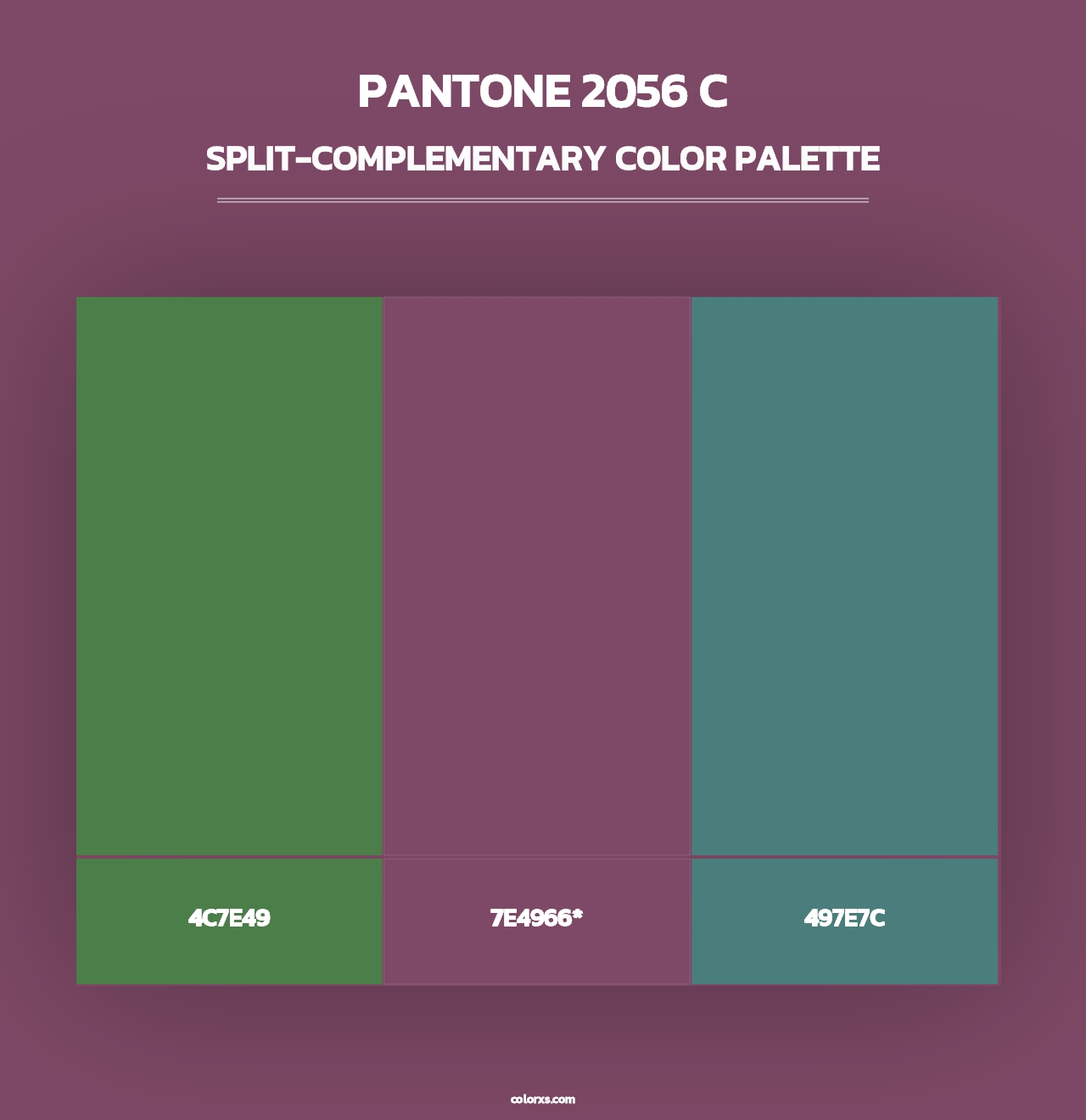 PANTONE 2056 C - Split-Complementary Color Palette