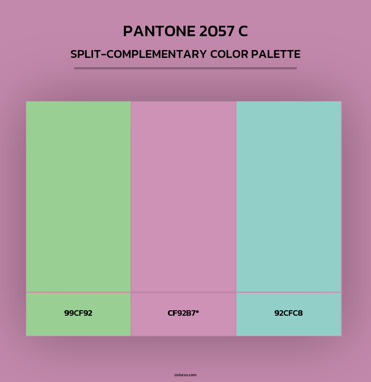 PANTONE 2057 C - Split-Complementary Color Palette
