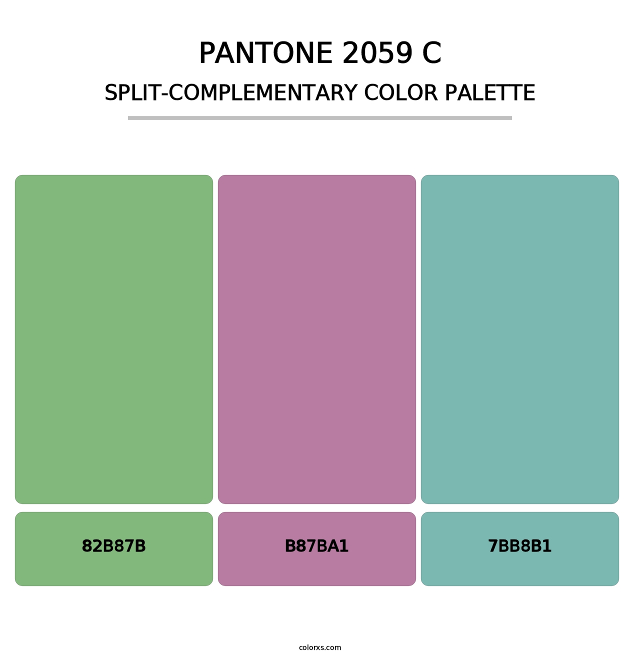 PANTONE 2059 C - Split-Complementary Color Palette