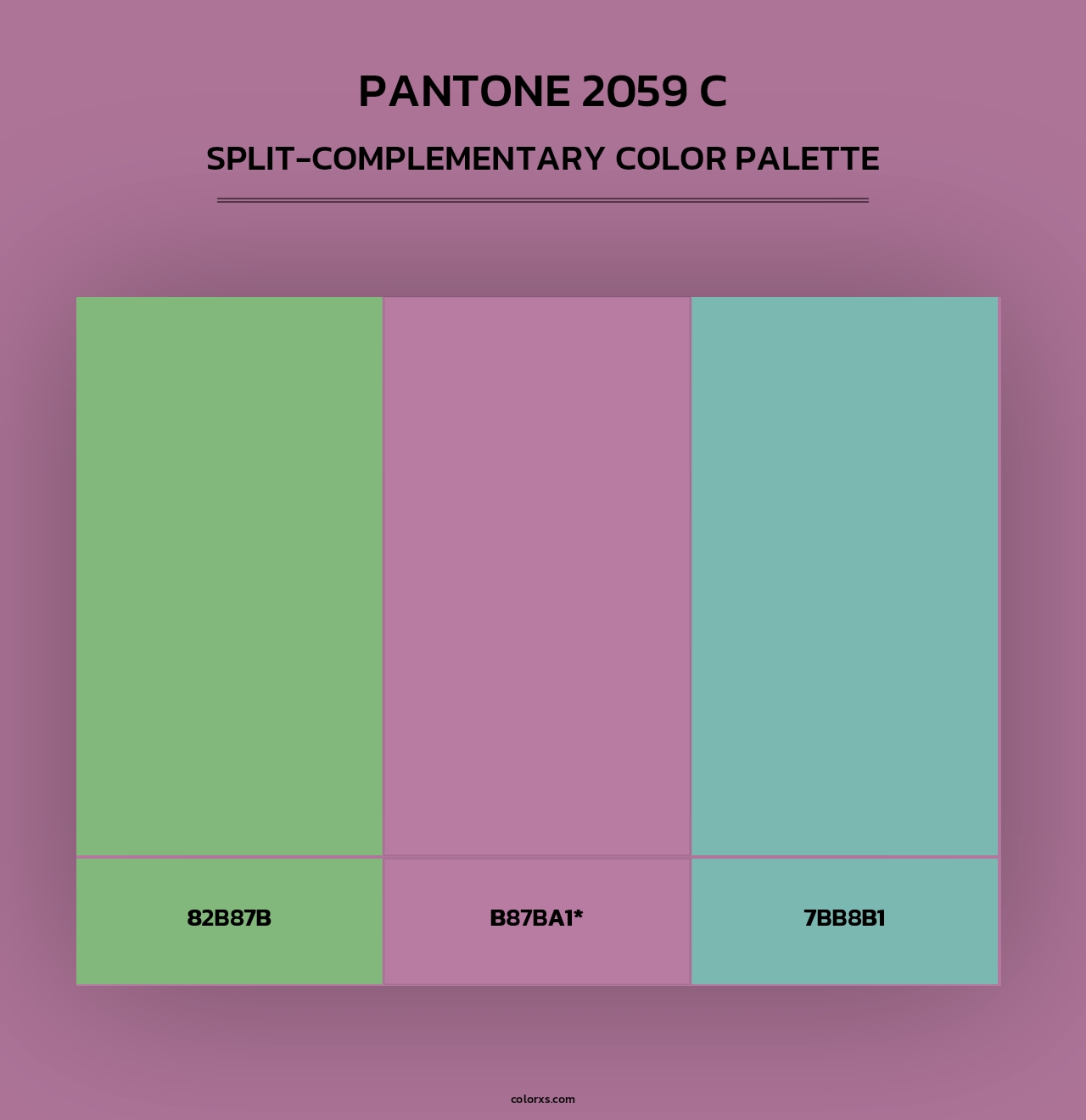 PANTONE 2059 C - Split-Complementary Color Palette