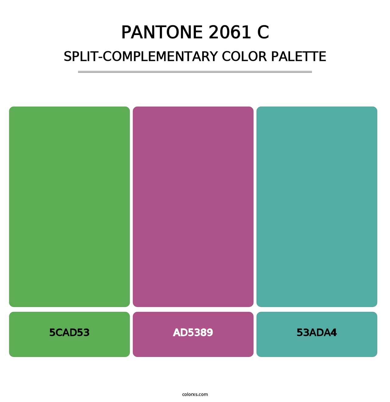 PANTONE 2061 C - Split-Complementary Color Palette