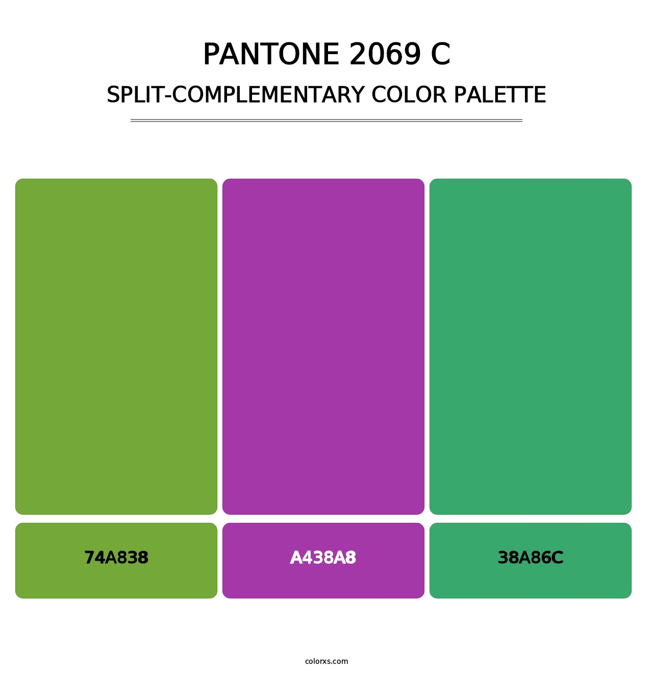 PANTONE 2069 C - Split-Complementary Color Palette