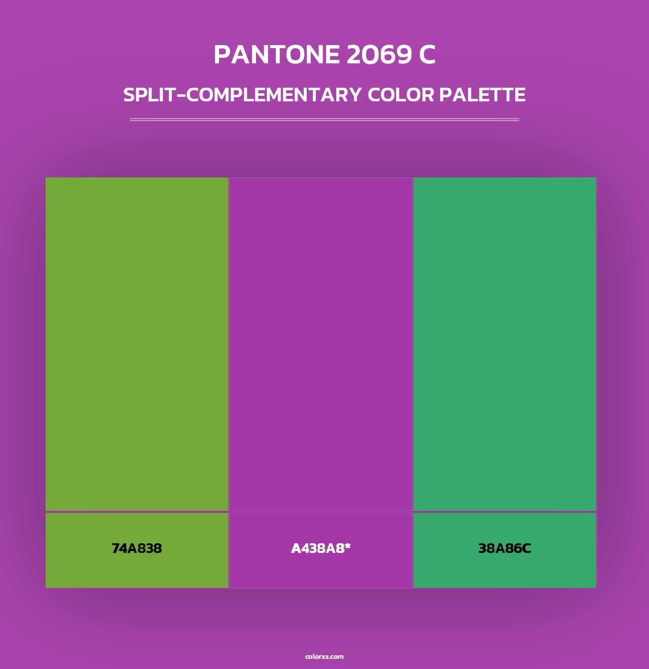 PANTONE 2069 C - Split-Complementary Color Palette