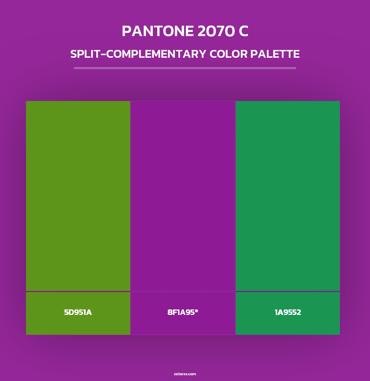 PANTONE 2070 C - Split-Complementary Color Palette