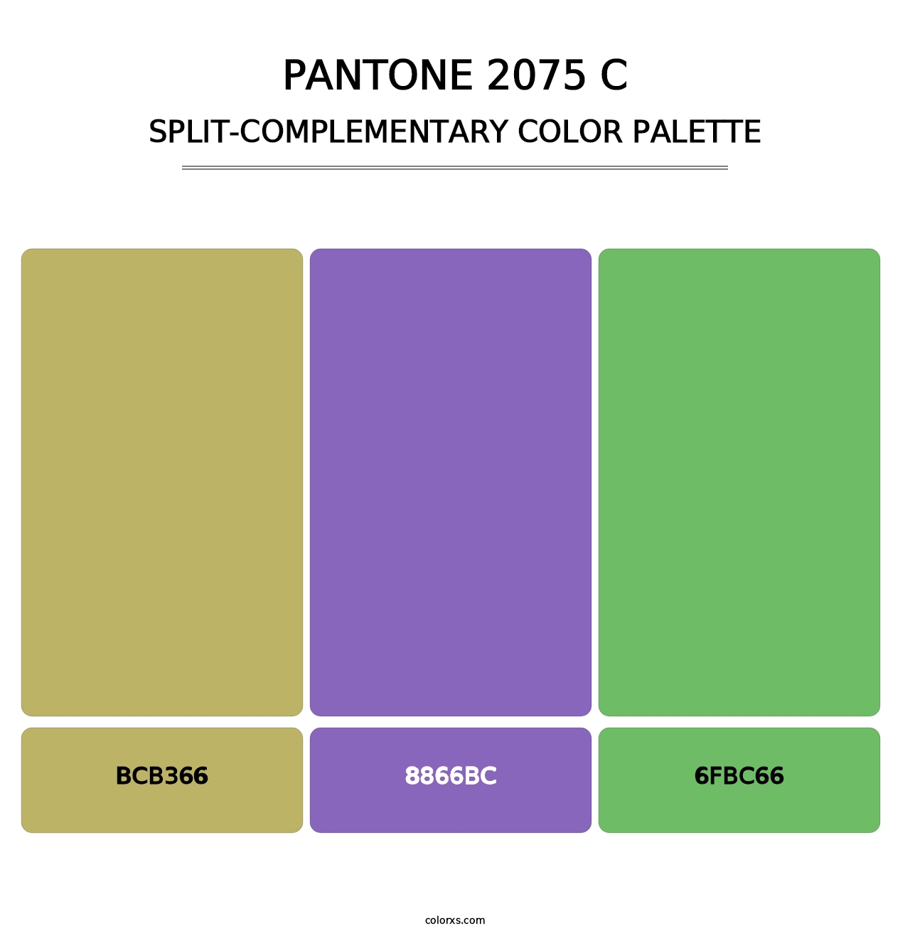 PANTONE 2075 C - Split-Complementary Color Palette