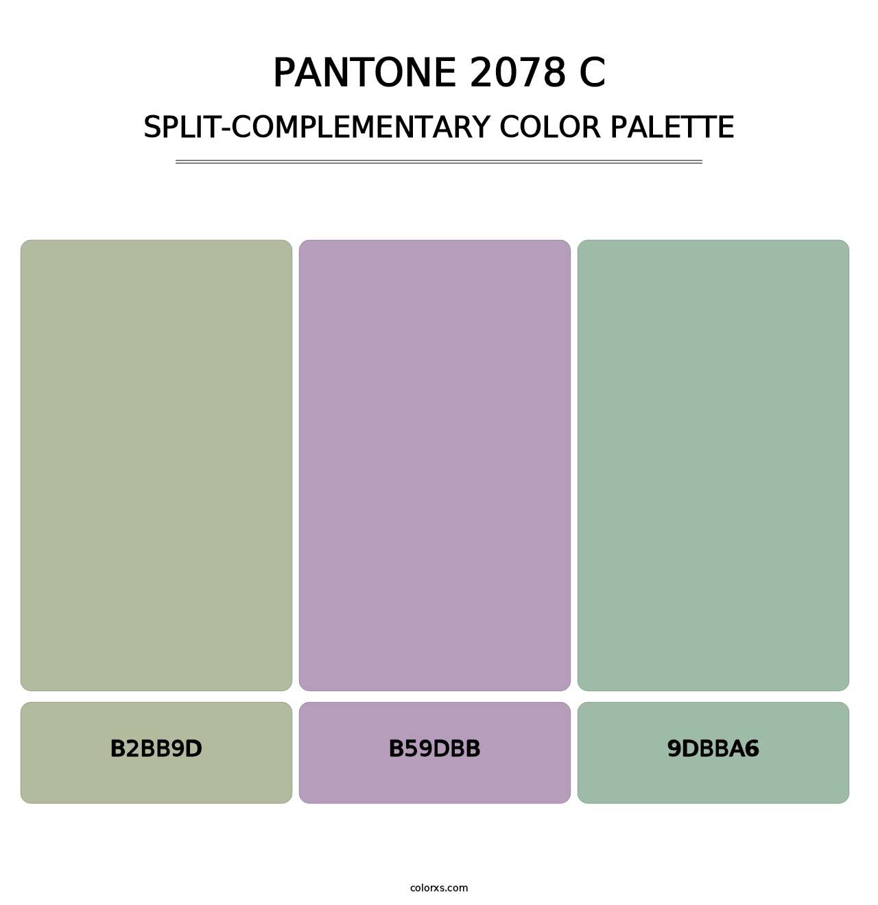 PANTONE 2078 C - Split-Complementary Color Palette
