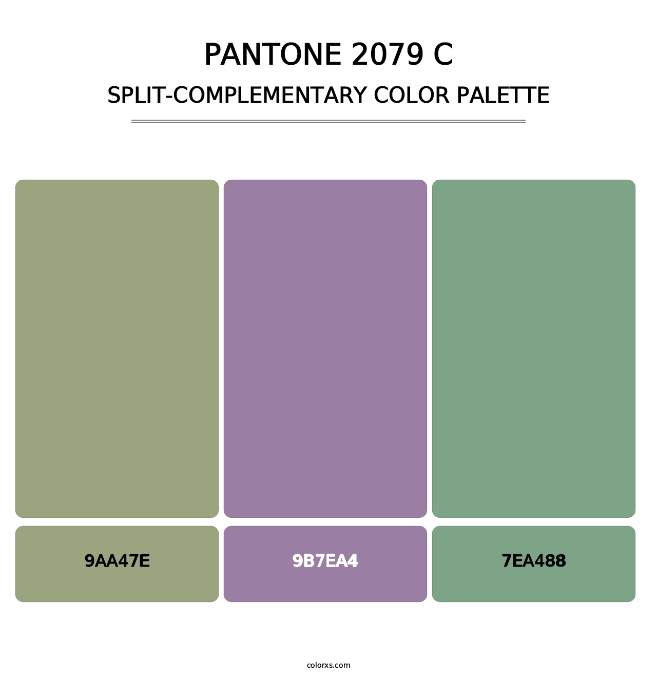 PANTONE 2079 C - Split-Complementary Color Palette