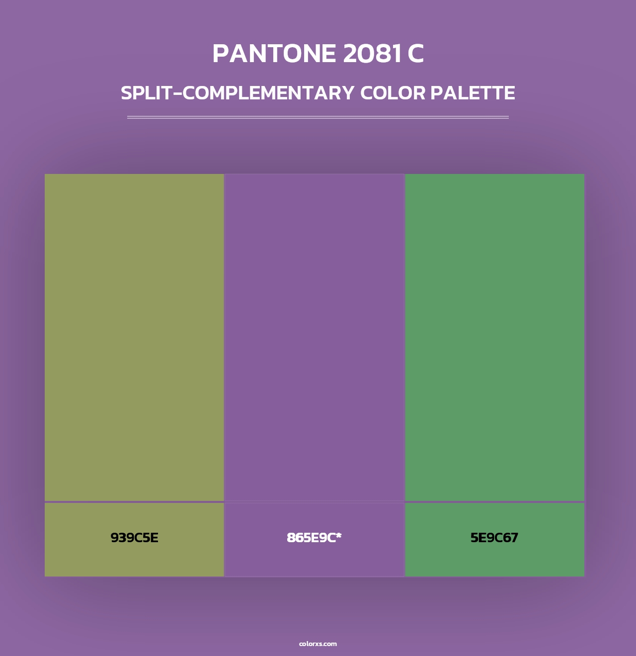 PANTONE 2081 C - Split-Complementary Color Palette
