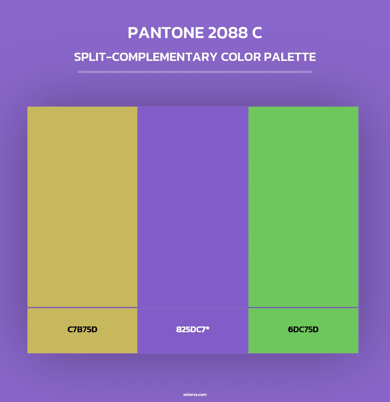 PANTONE 2088 C - Split-Complementary Color Palette