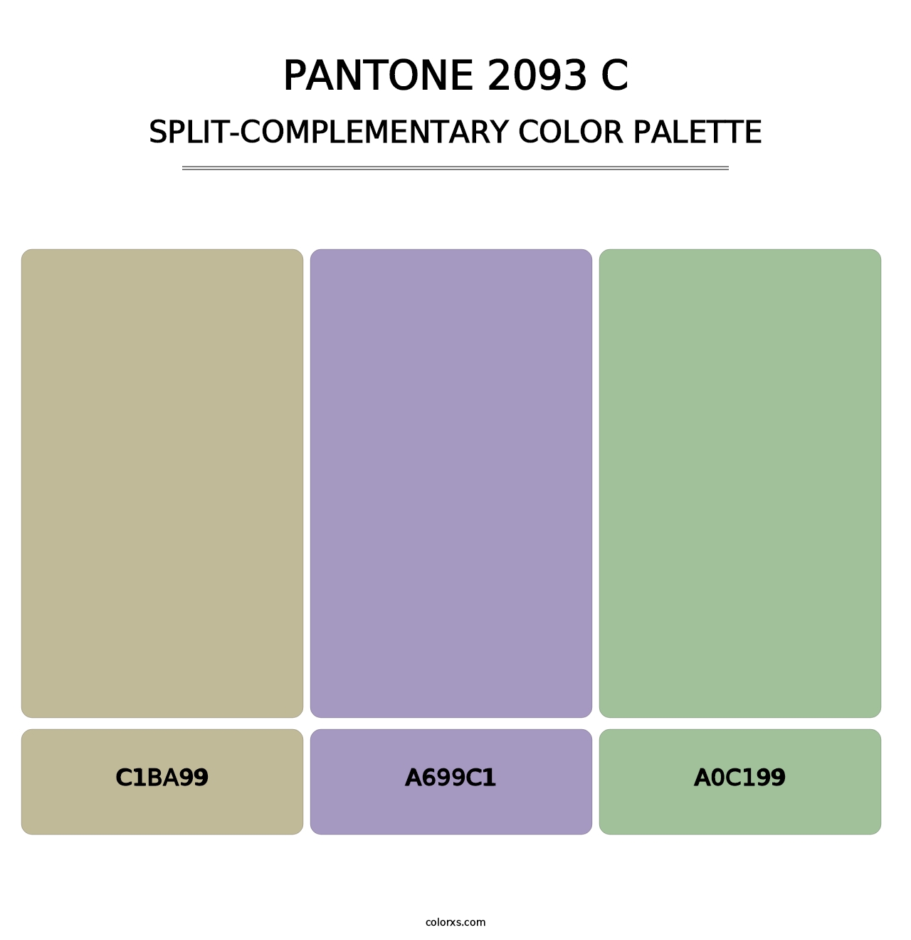 PANTONE 2093 C - Split-Complementary Color Palette