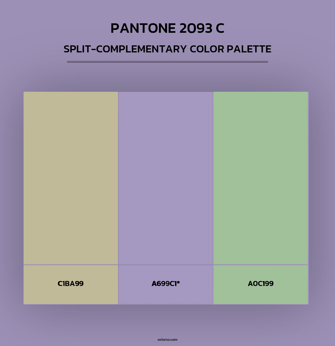 PANTONE 2093 C - Split-Complementary Color Palette