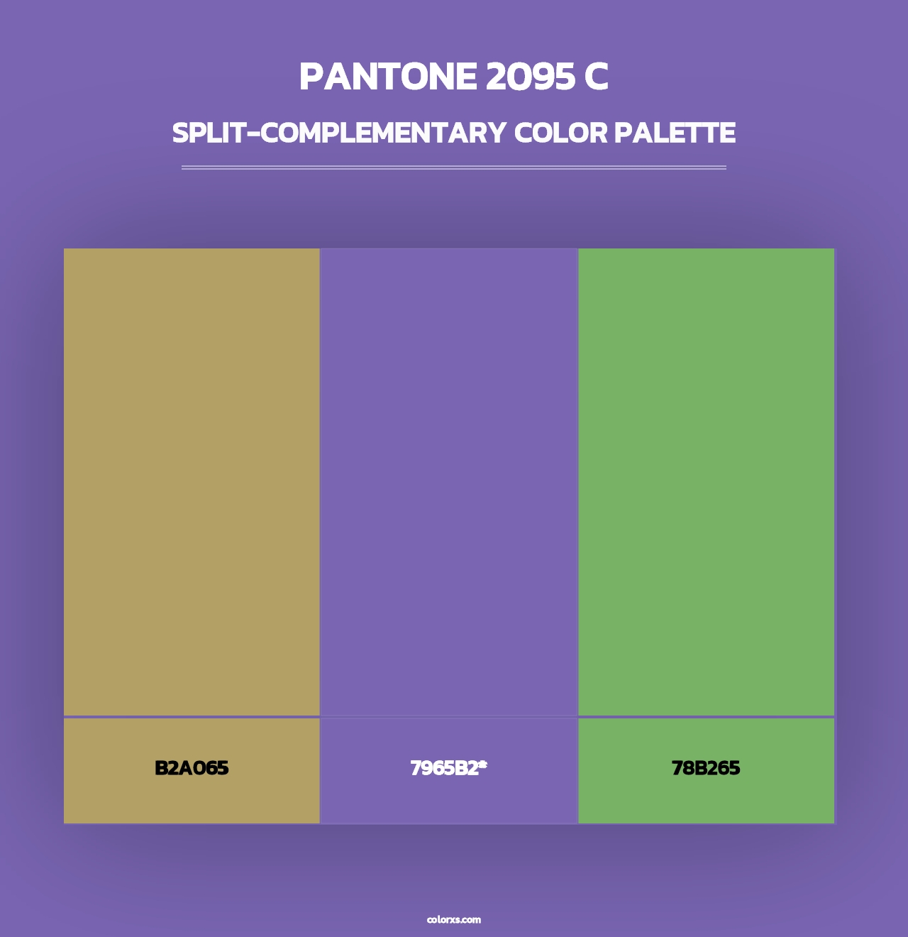 PANTONE 2095 C - Split-Complementary Color Palette