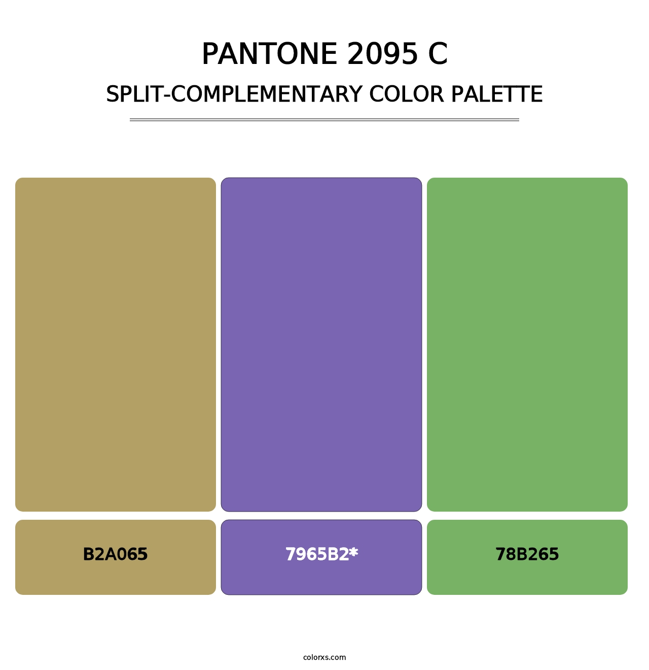 PANTONE 2095 C - Split-Complementary Color Palette