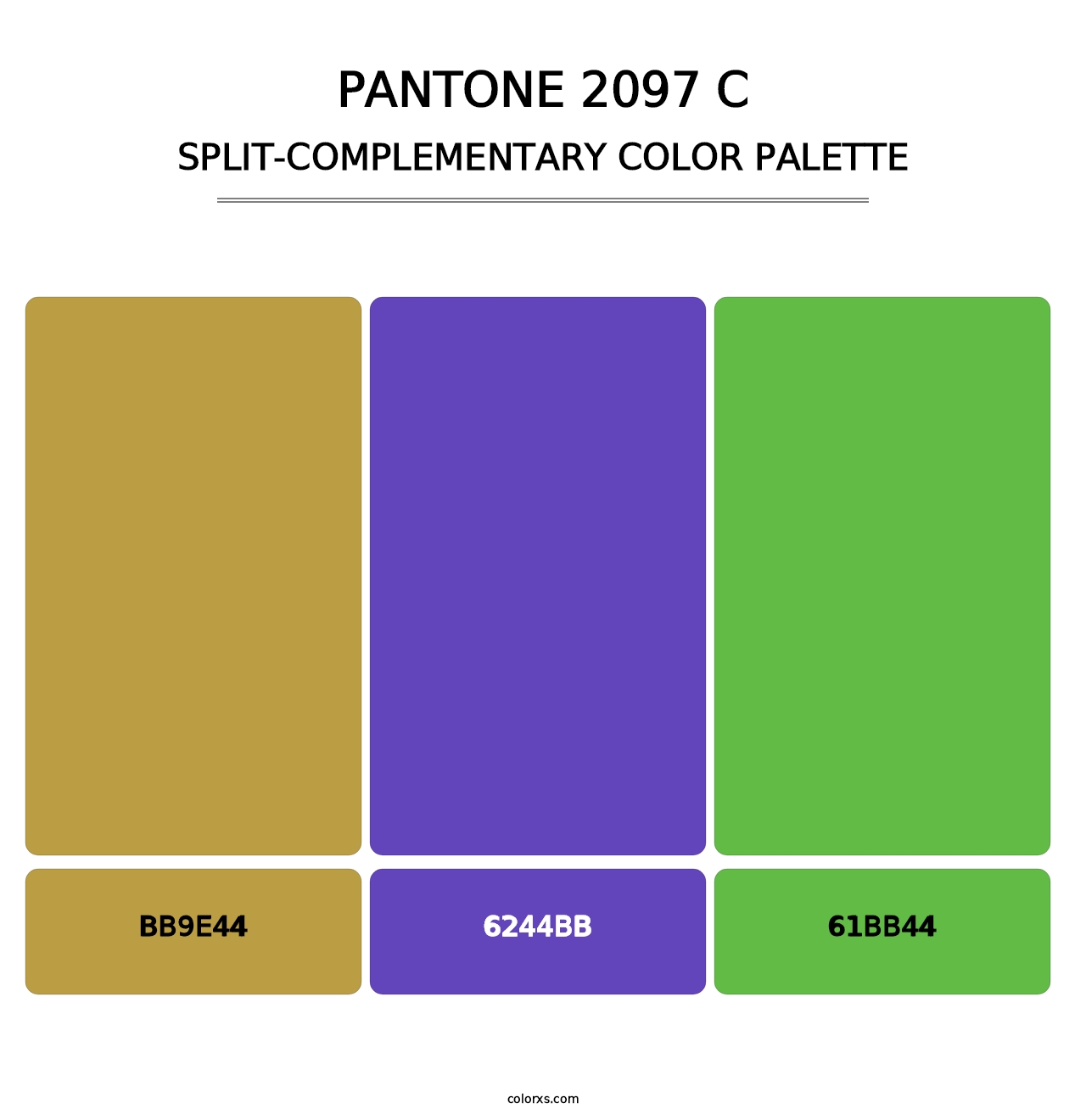 PANTONE 2097 C - Split-Complementary Color Palette