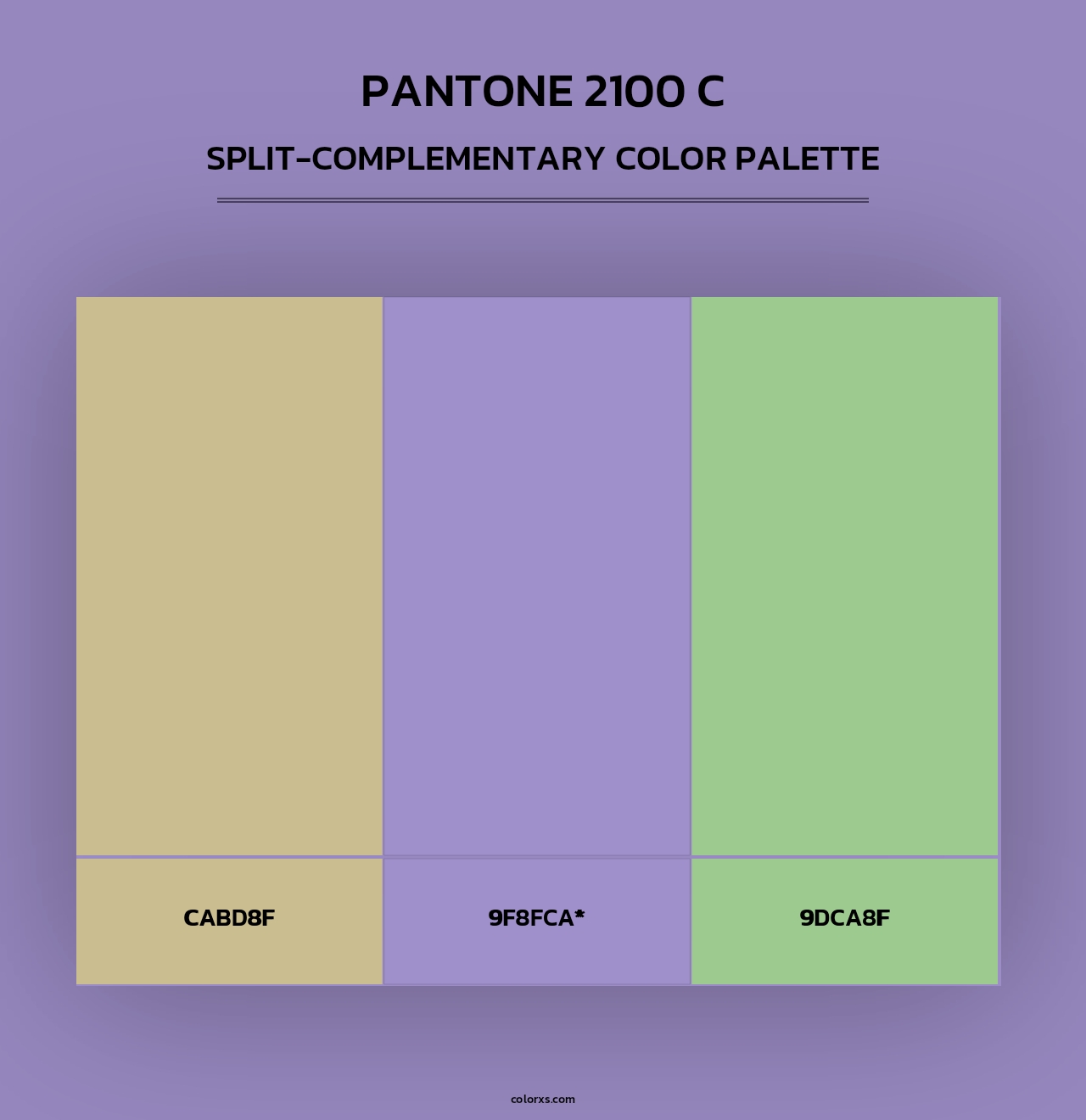 PANTONE 2100 C - Split-Complementary Color Palette