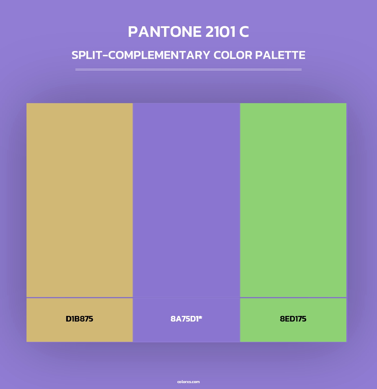 PANTONE 2101 C - Split-Complementary Color Palette
