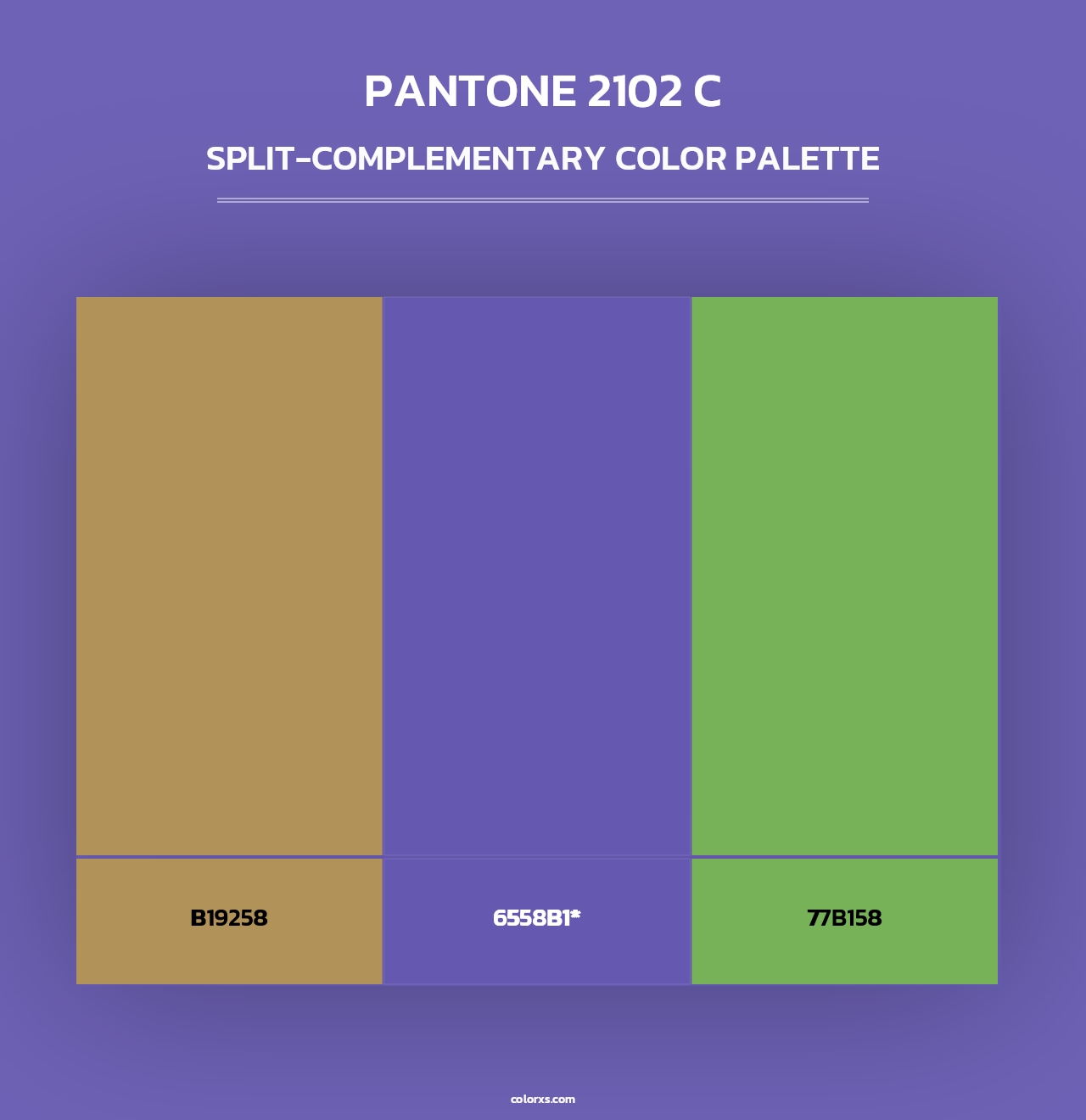 PANTONE 2102 C - Split-Complementary Color Palette