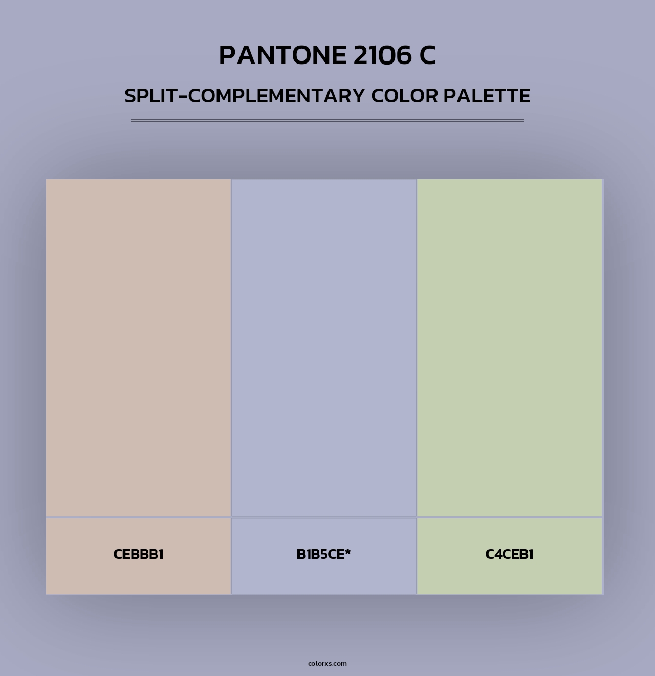 PANTONE 2106 C - Split-Complementary Color Palette