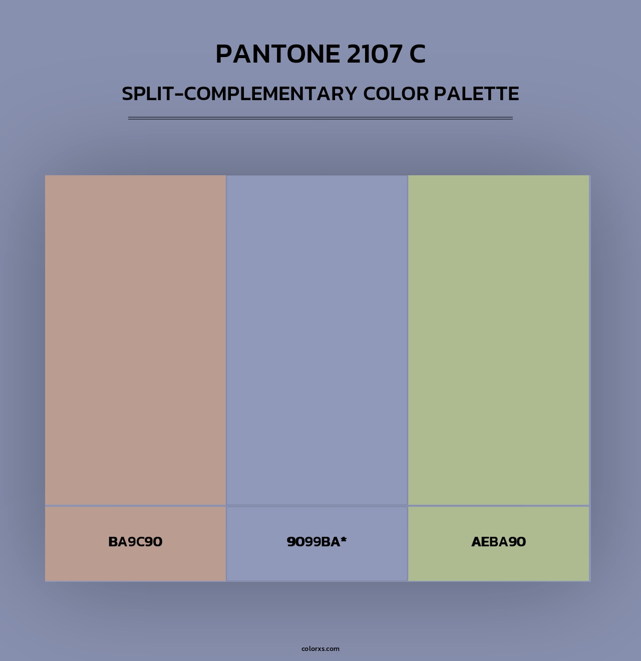 PANTONE 2107 C - Split-Complementary Color Palette