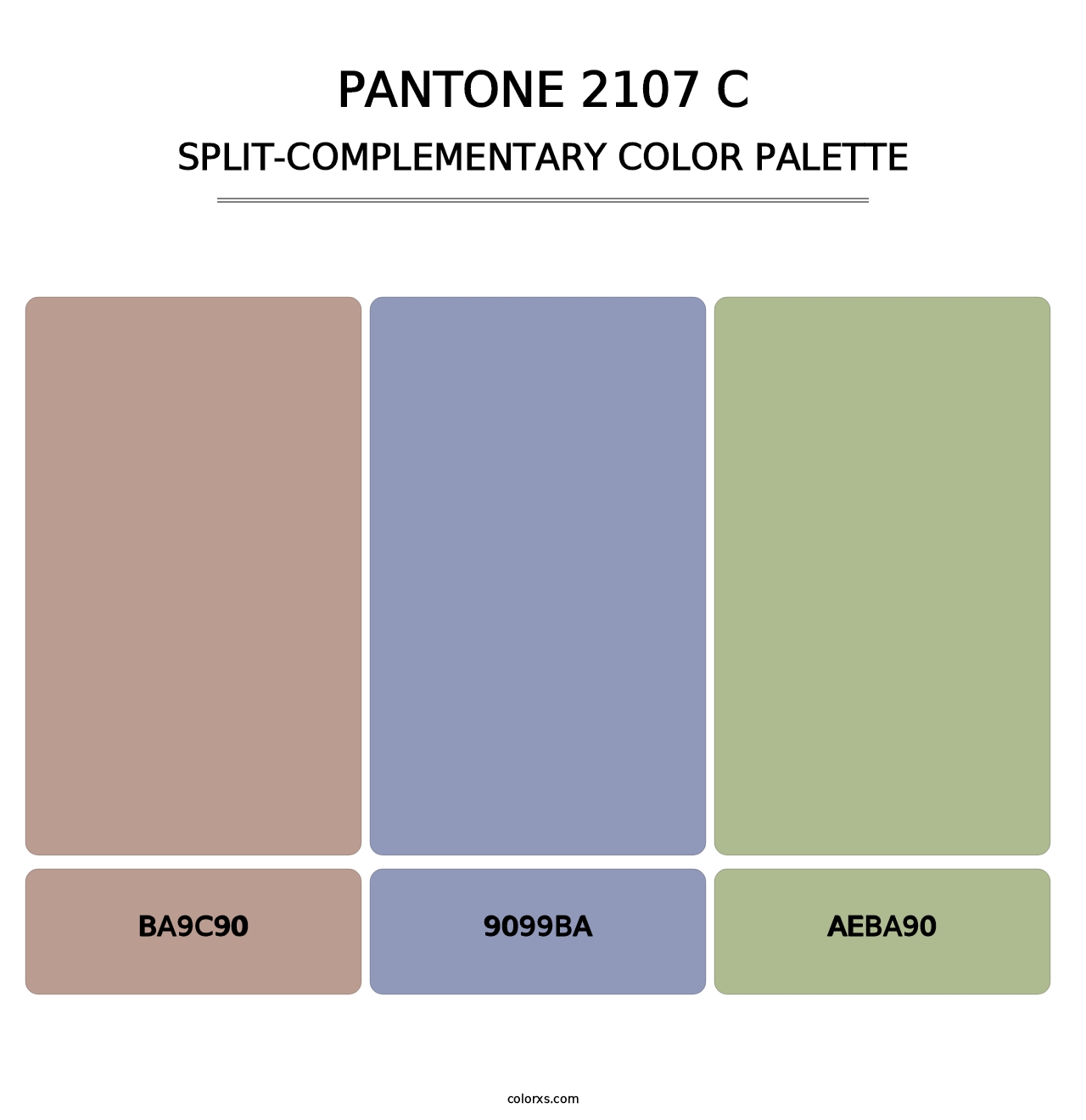 PANTONE 2107 C - Split-Complementary Color Palette