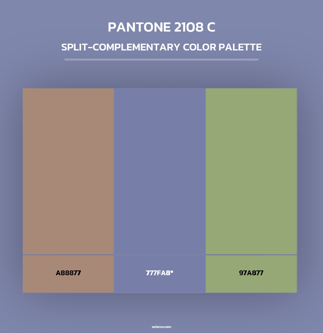 PANTONE 2108 C - Split-Complementary Color Palette