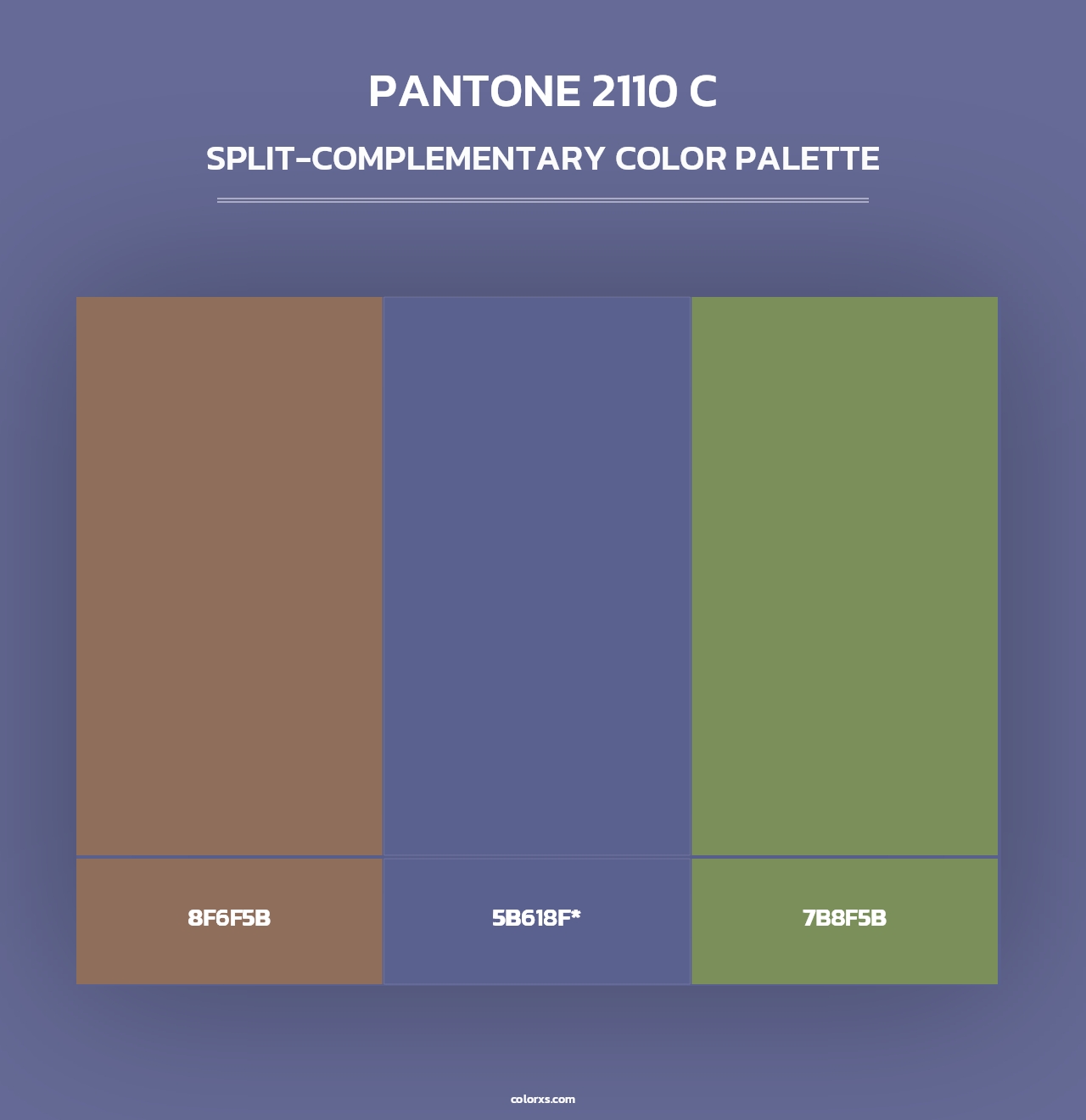 PANTONE 2110 C - Split-Complementary Color Palette