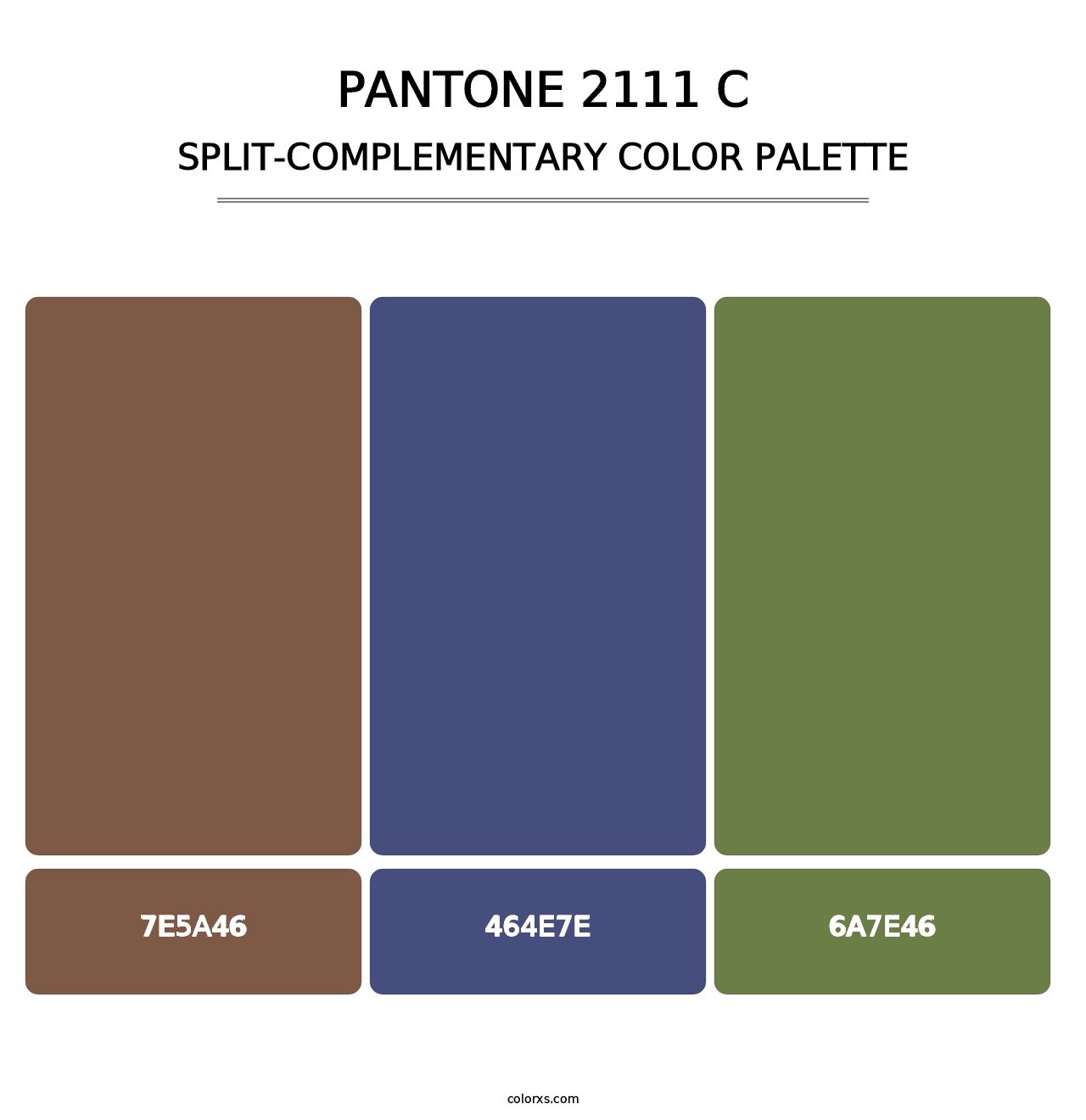 PANTONE 2111 C - Split-Complementary Color Palette