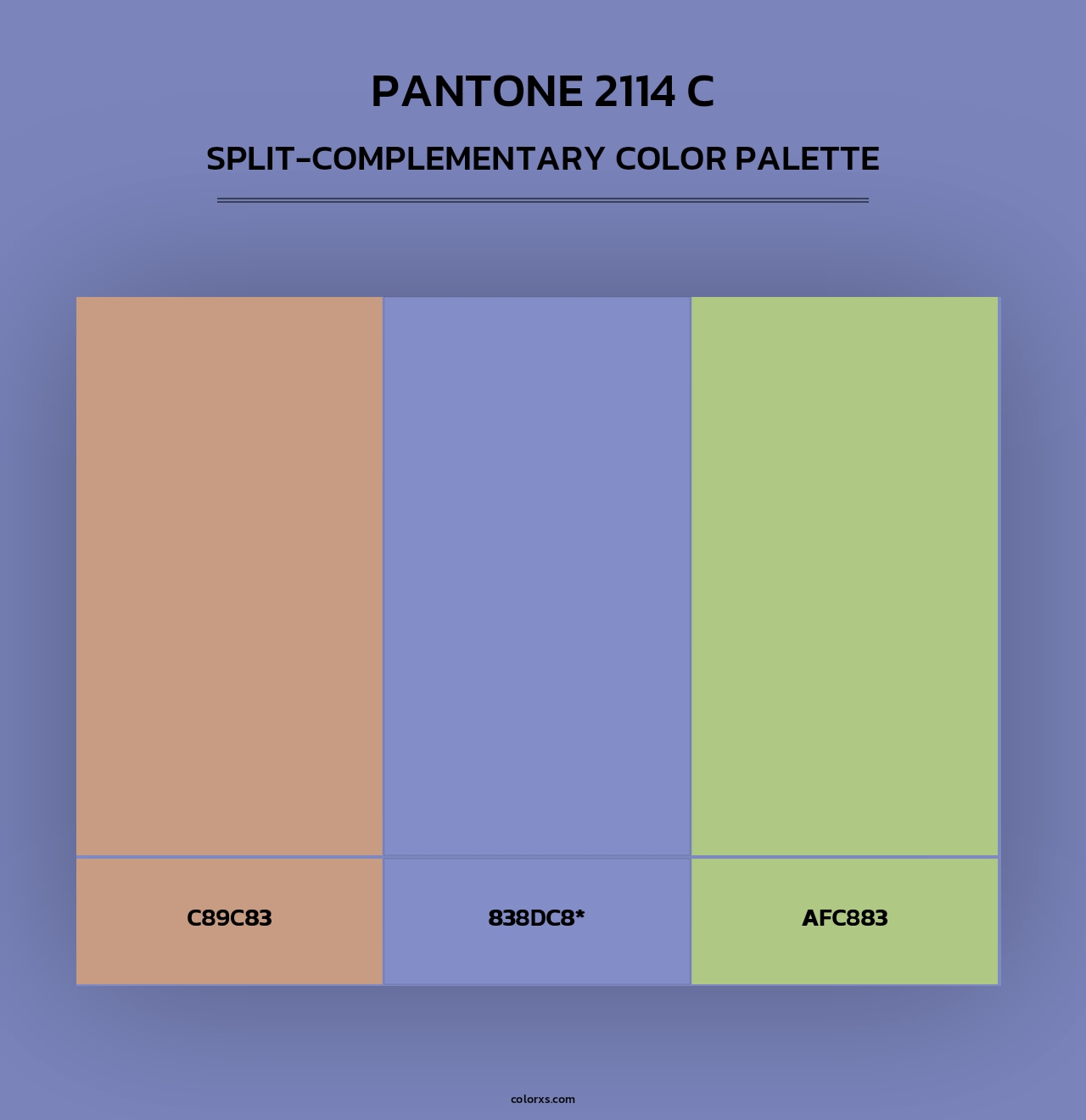 PANTONE 2114 C - Split-Complementary Color Palette