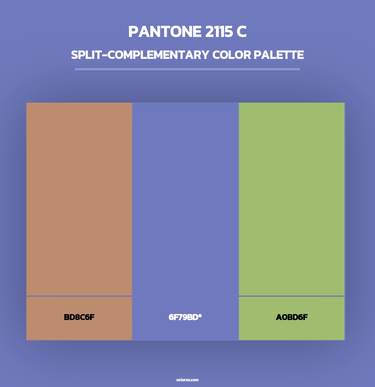 PANTONE 2115 C - Split-Complementary Color Palette