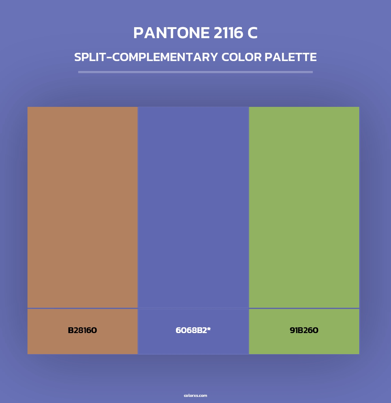 PANTONE 2116 C - Split-Complementary Color Palette