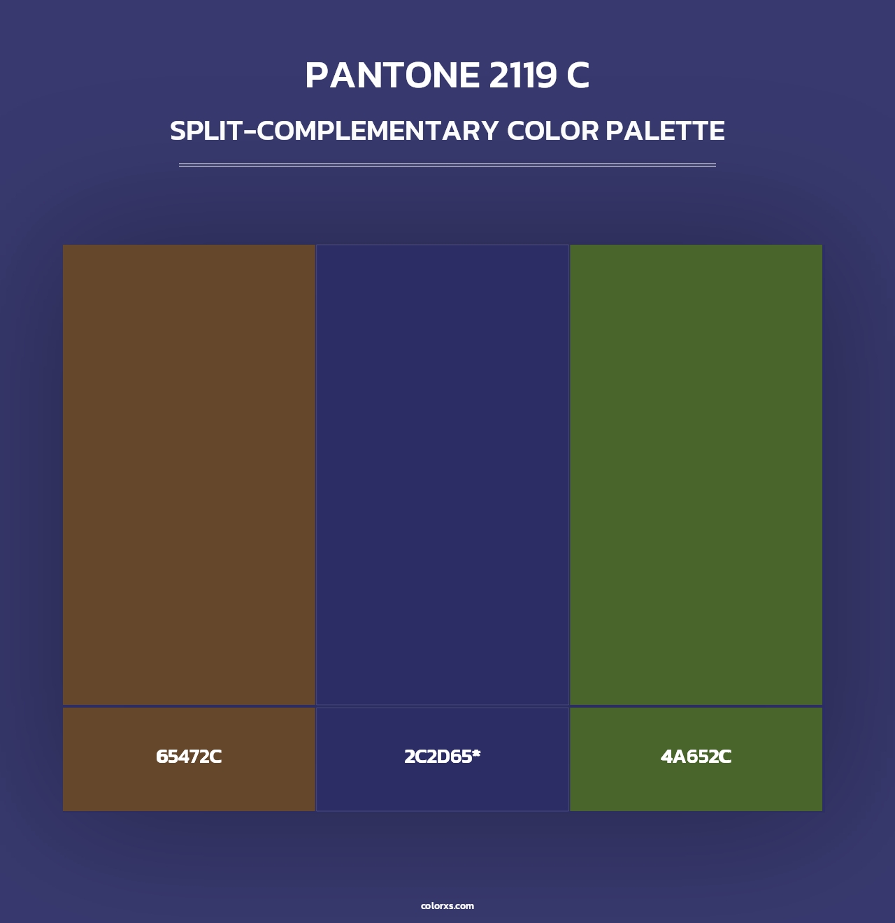 PANTONE 2119 C - Split-Complementary Color Palette