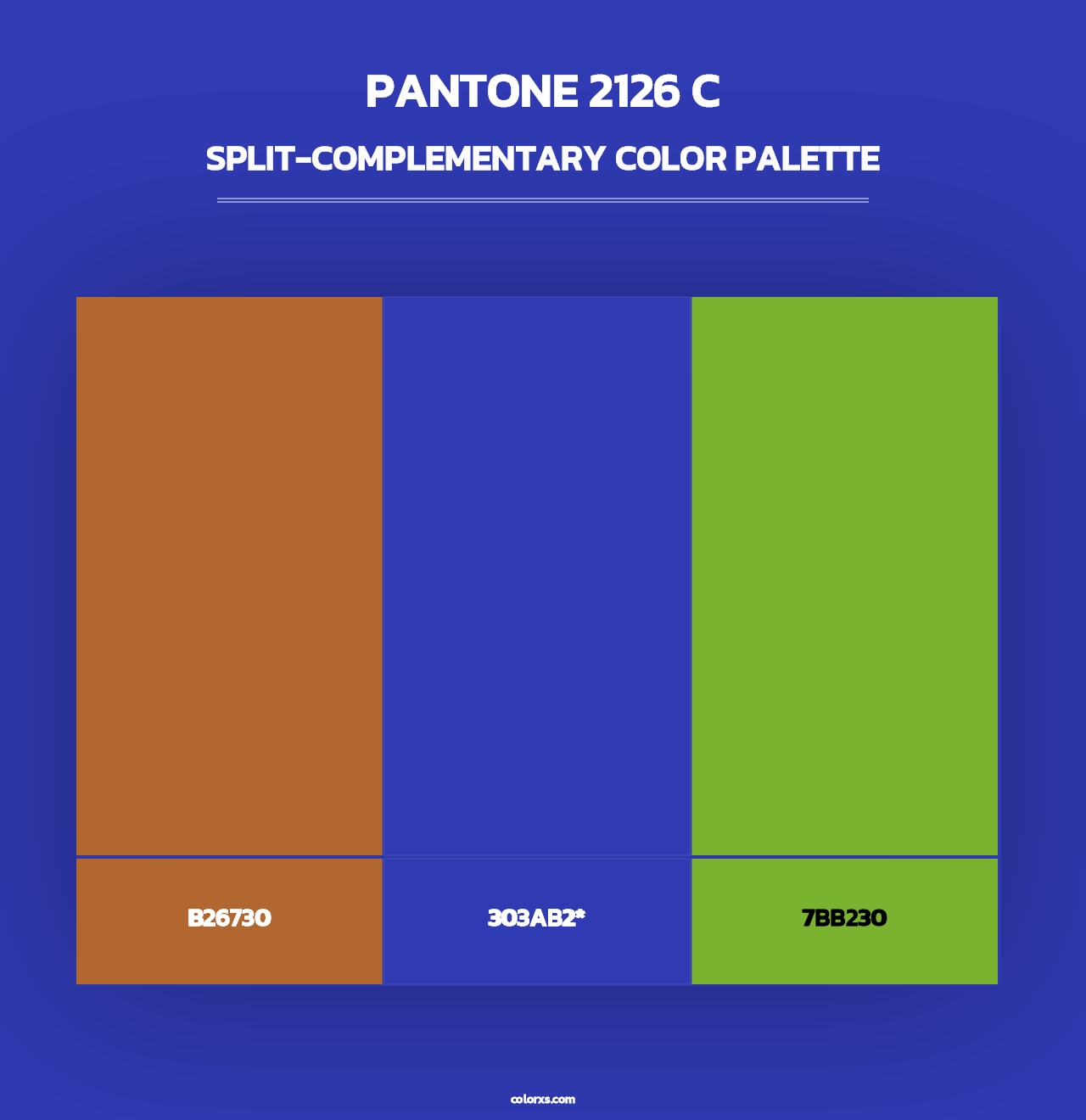 PANTONE 2126 C - Split-Complementary Color Palette