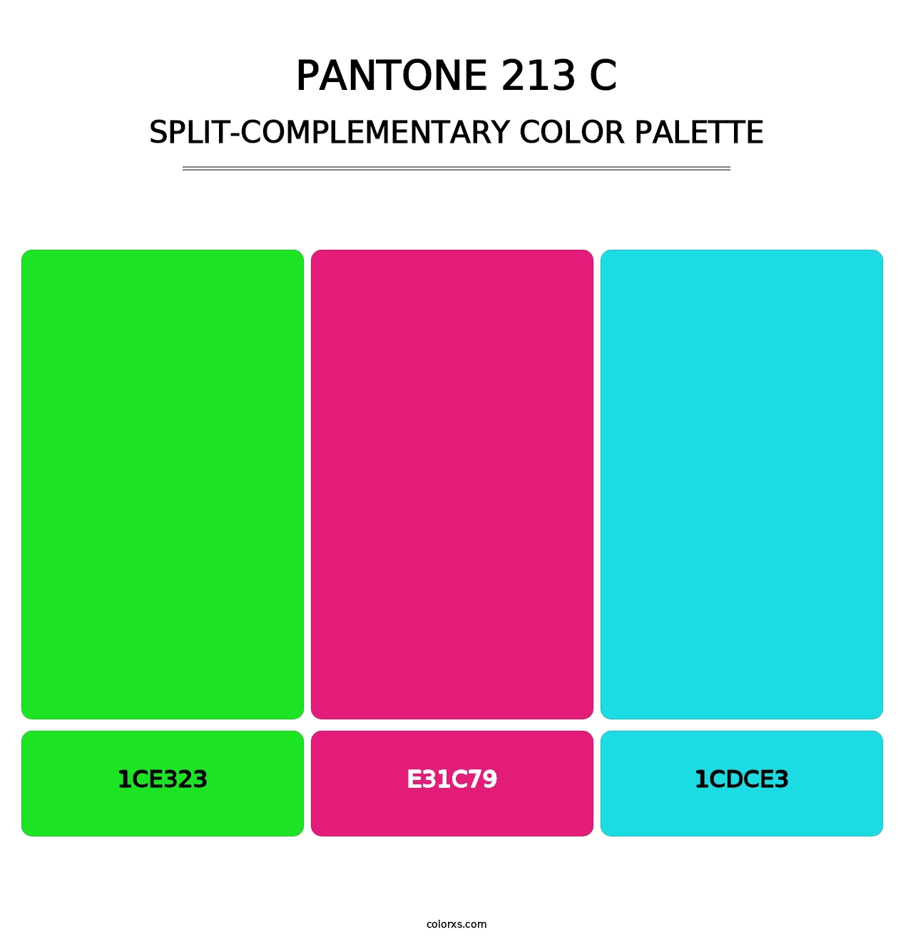 PANTONE 213 C - Split-Complementary Color Palette