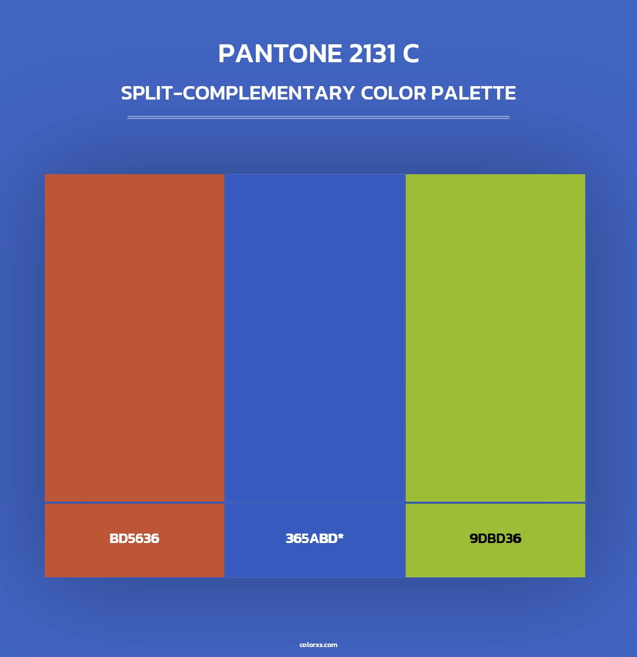 PANTONE 2131 C - Split-Complementary Color Palette
