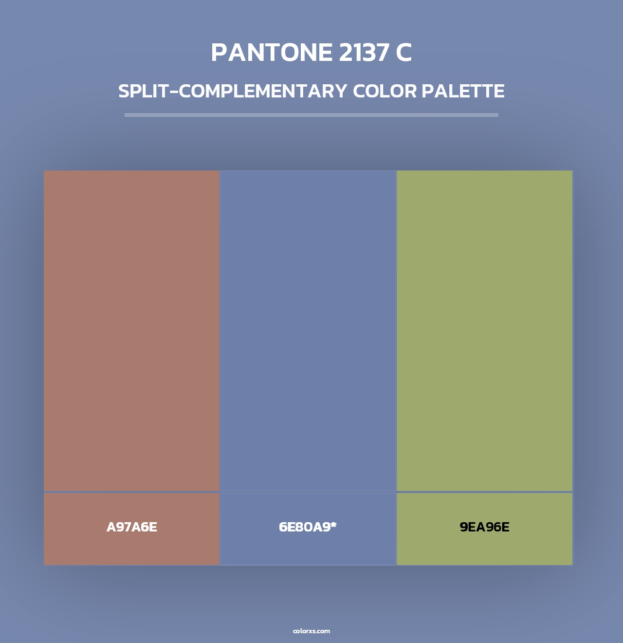 PANTONE 2137 C - Split-Complementary Color Palette