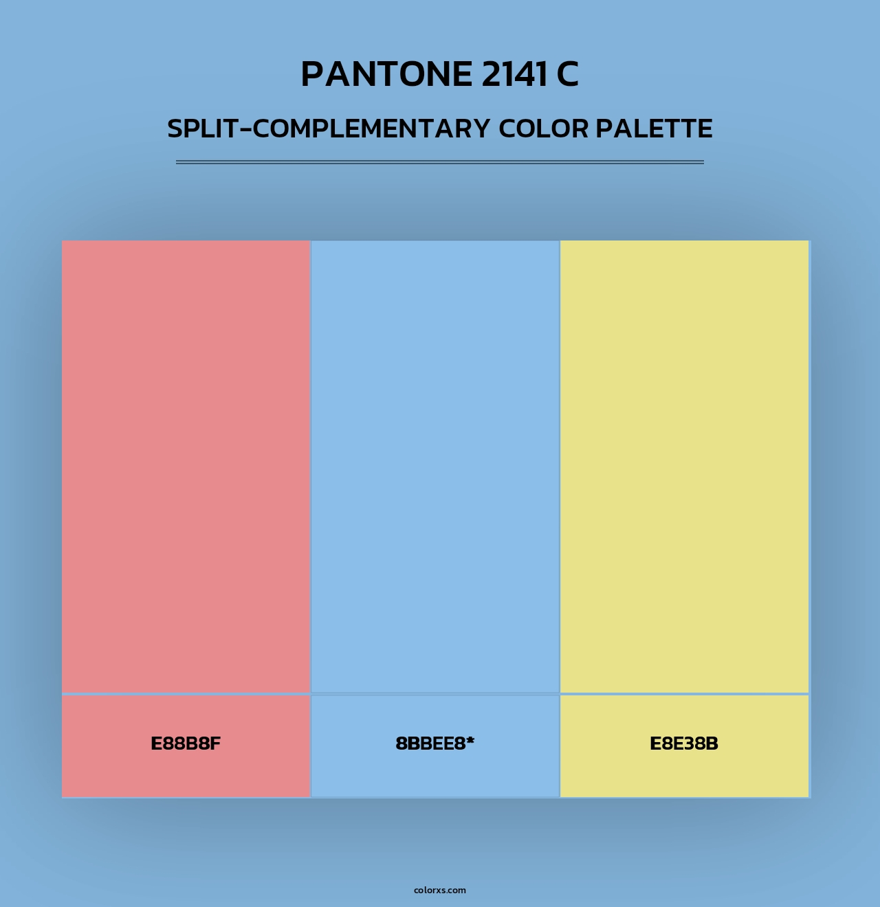 PANTONE 2141 C - Split-Complementary Color Palette