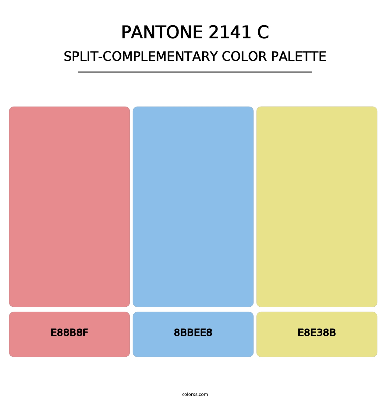 PANTONE 2141 C - Split-Complementary Color Palette