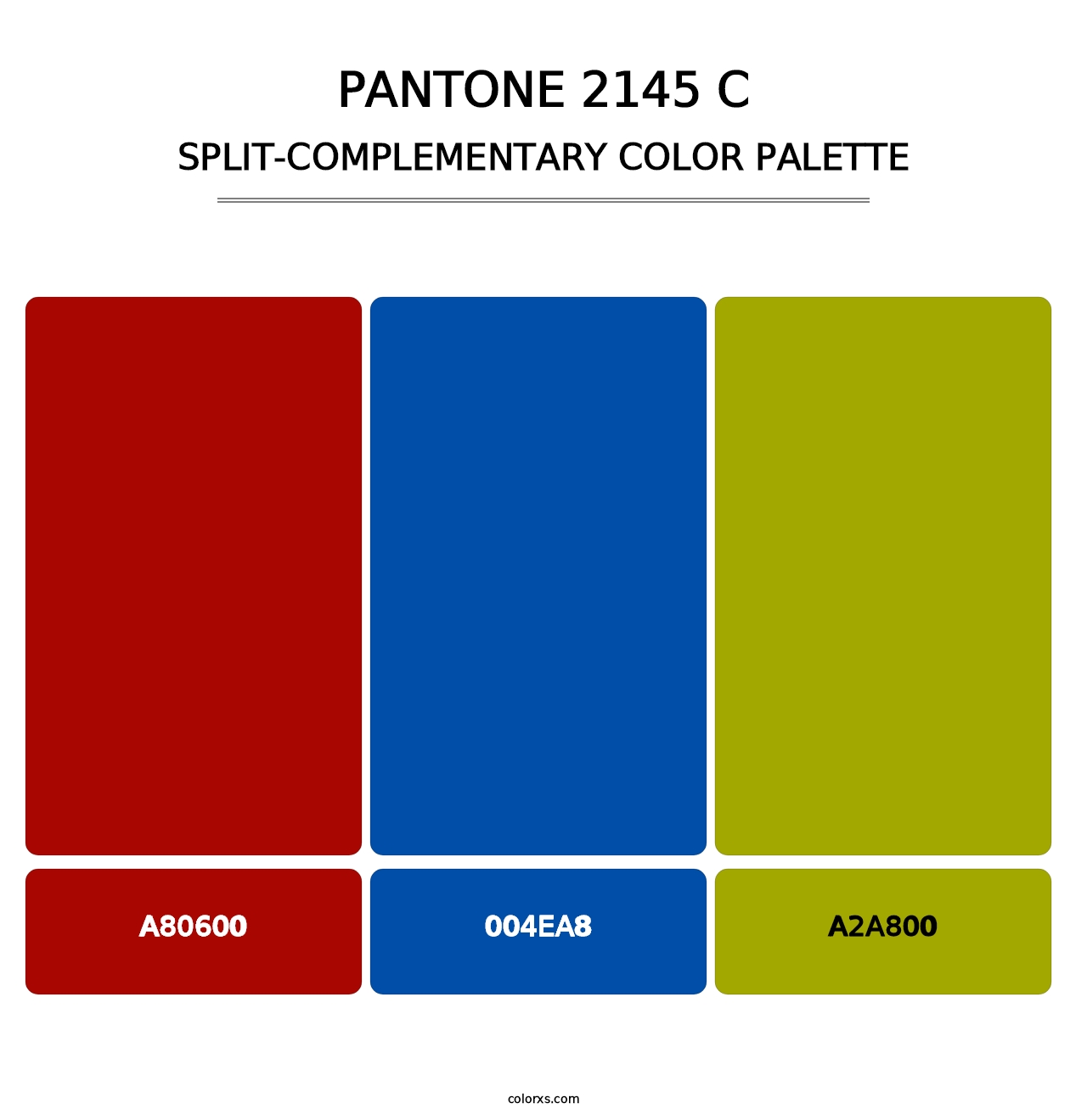 PANTONE 2145 C - Split-Complementary Color Palette