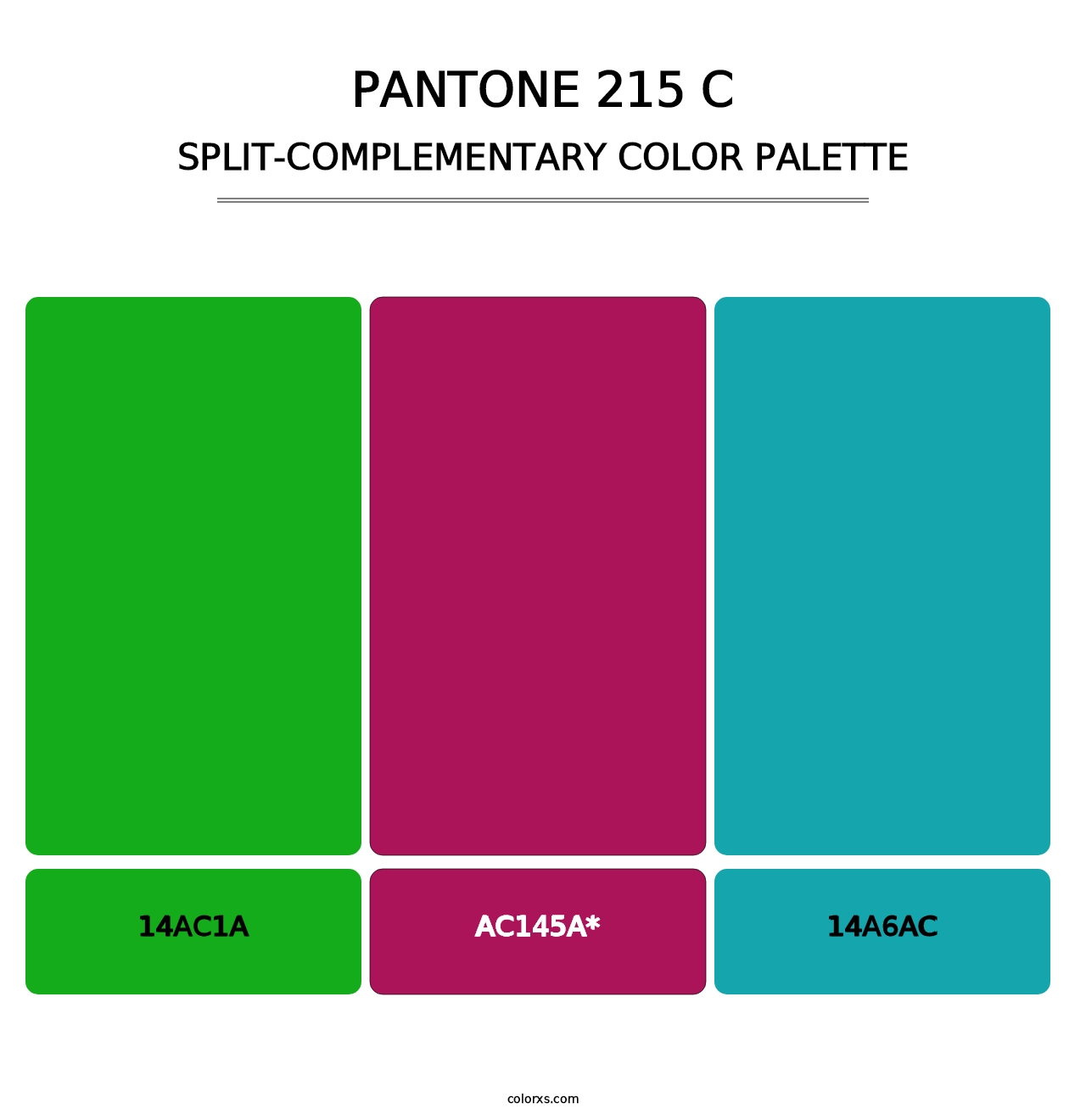 PANTONE 215 C - Split-Complementary Color Palette