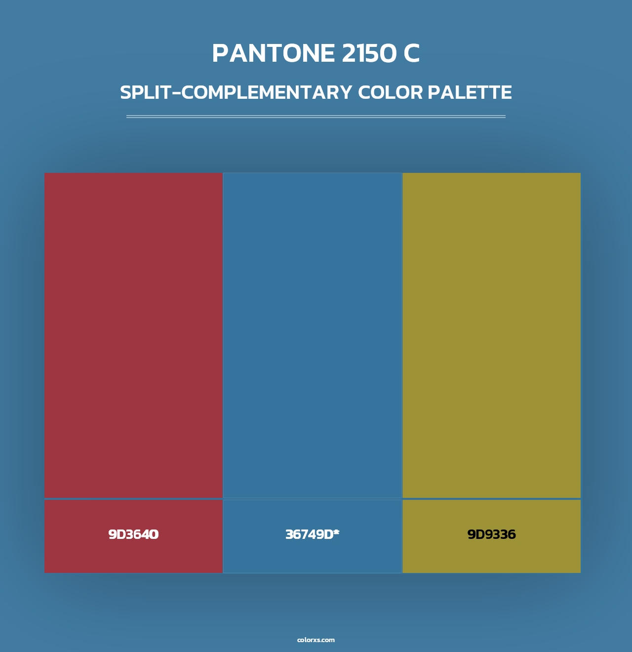 PANTONE 2150 C - Split-Complementary Color Palette